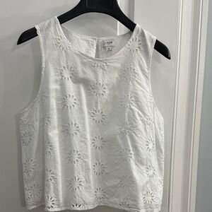 J. Crew Eyelet Tank Top